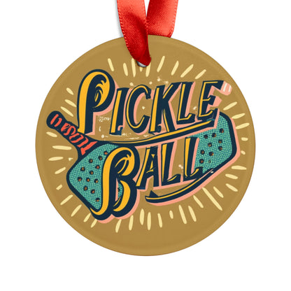 Pickleball Sport - Nostalgic Retro - Sport Game - Acrylic Ornament with Ribbon