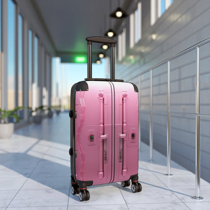 Modern Sci-Fi Portal: Sleek Pink Futuristic Doorway - Contemporary Suitcase