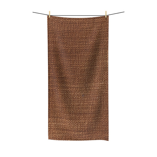 Luxe Dark Brown: Denim-Inspired, Distinctively Textured Fabric - Polycotton Towel