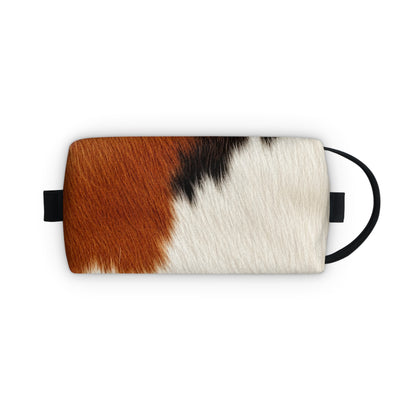 Hair Cowhide Leather Natural Design Tough Durable Rugged Style - Toiletry Bag