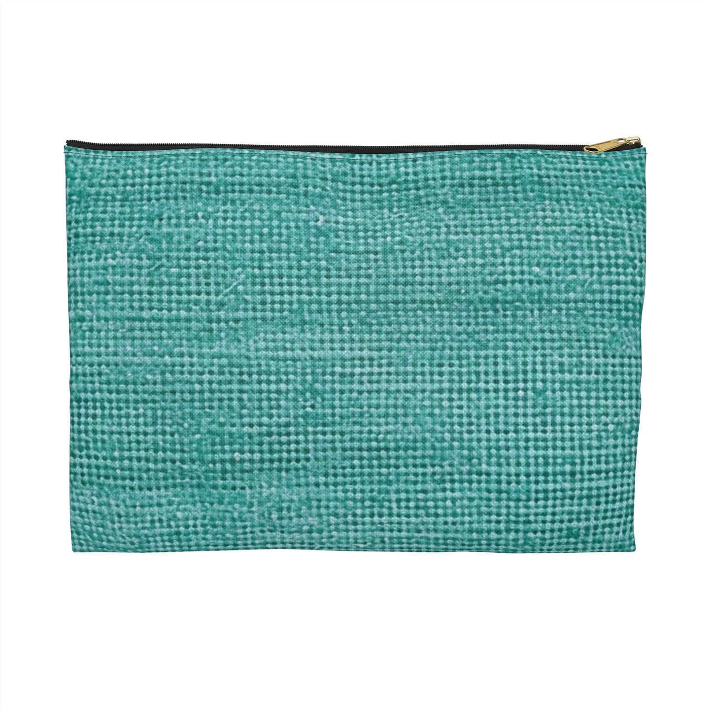 Quality Mint Turquoise Denim Fabric Deisgn, Stylish Material - Accessory Pouch