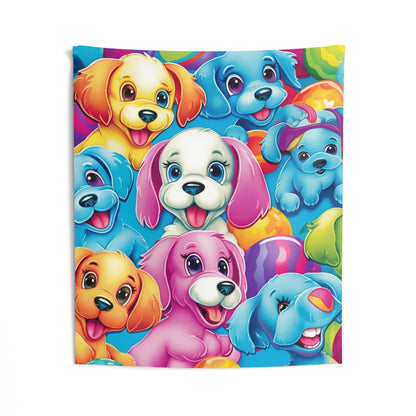 Happy Puppy & Dog Design - Vivid and Eye-Catching - Indoor Wall Tapestries