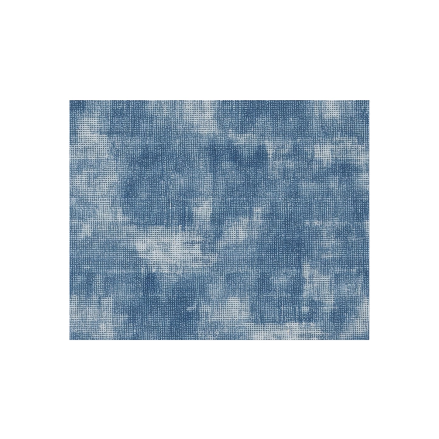 Faded Blue Washed-Out: Denim-Inspired, Style Fabric - Outdoor Rug