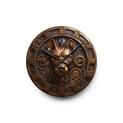 Tough Dog Steampunk Acrylic Wall Clock