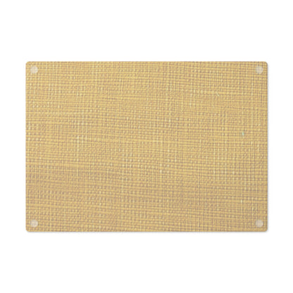 Radiant Sunny Yellow: Denim-Inspired Summer Fabric - Cutting Board