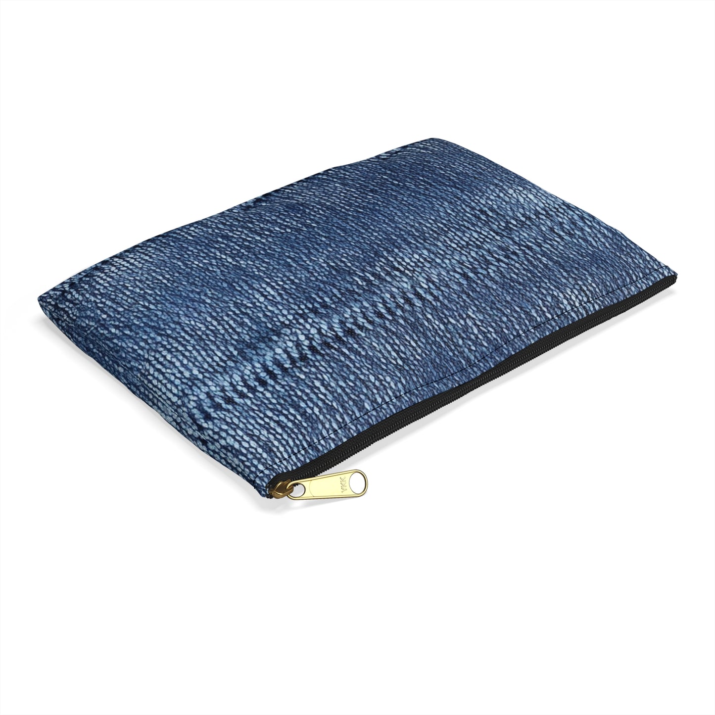 Indigo blue jean Denim Design Pattern Style - Accessory Pouch