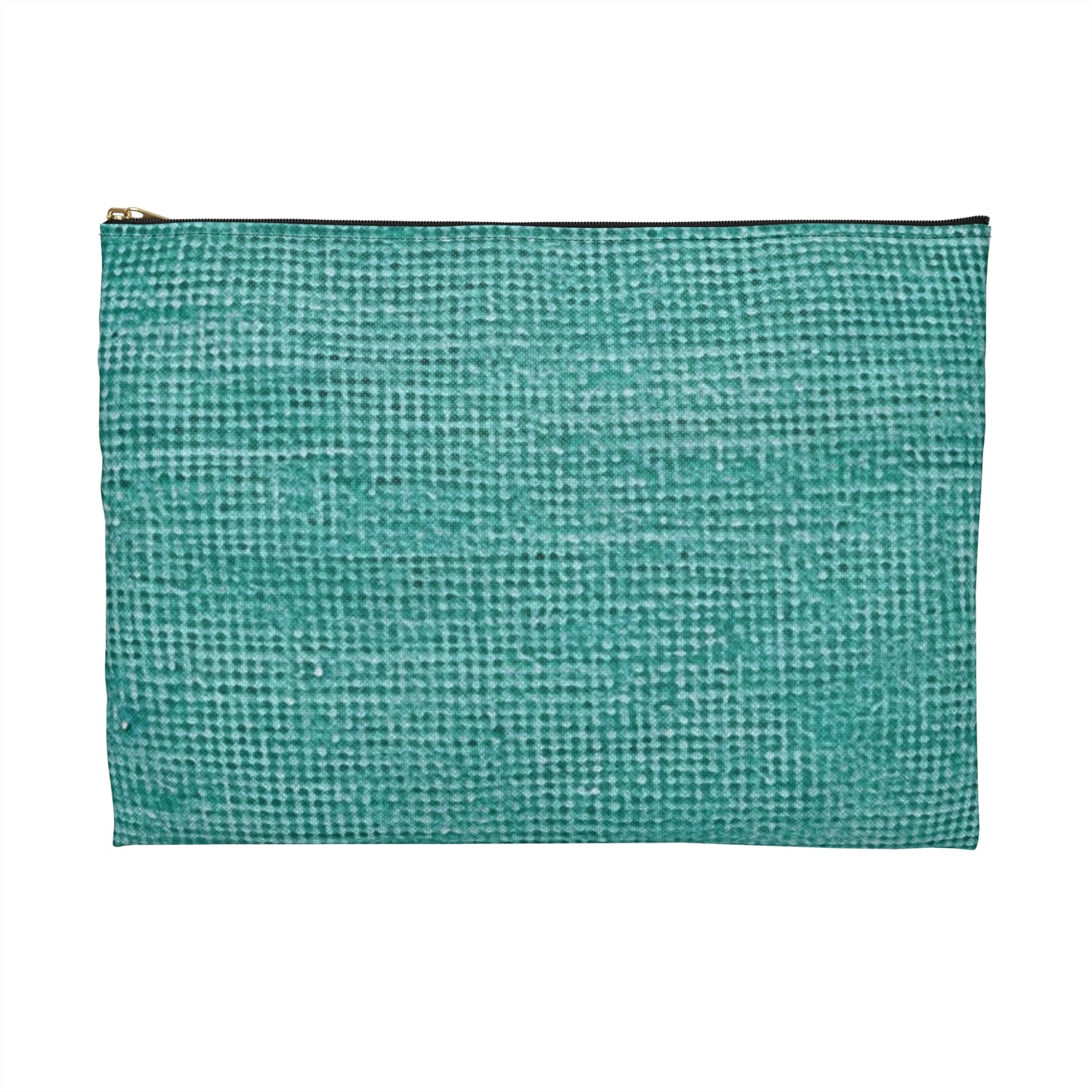 Quality Mint Turquoise Denim Fabric Deisgn, Stylish Material - Accessory Pouch