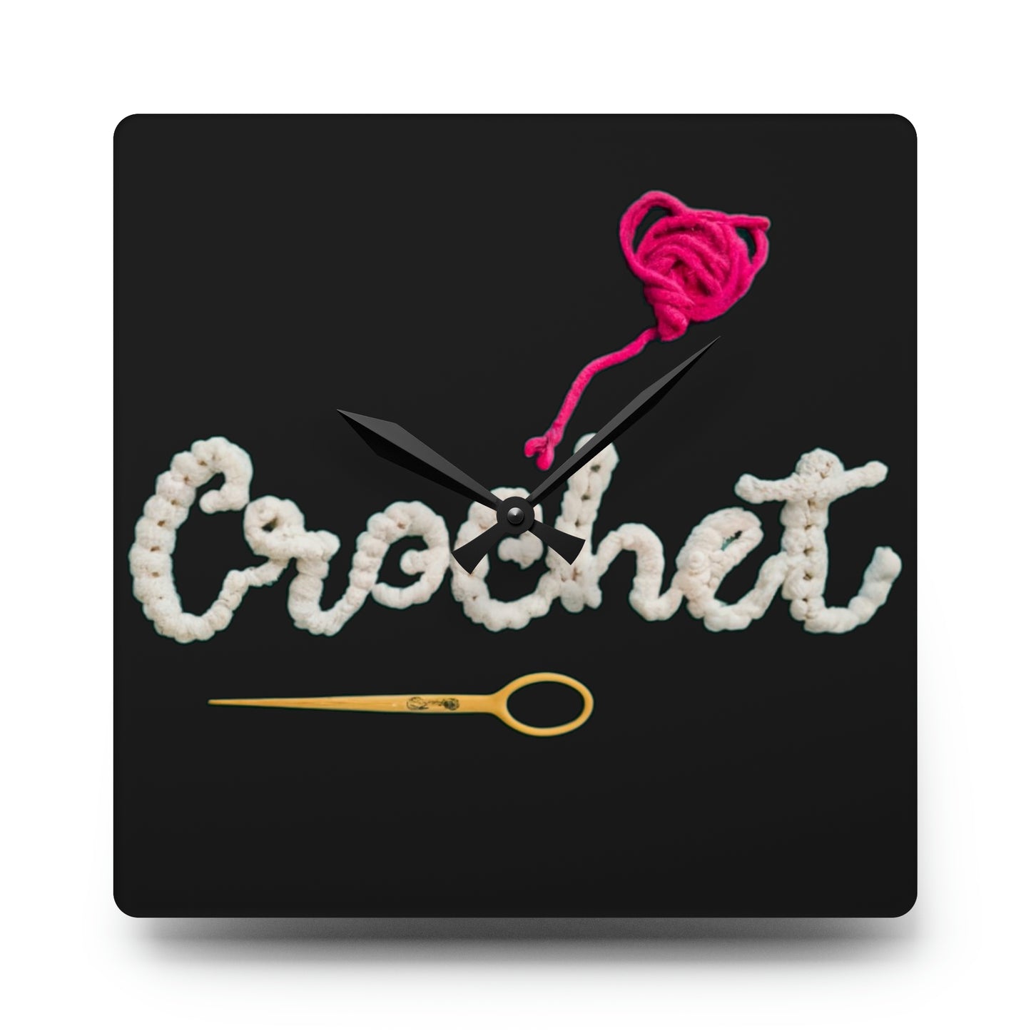 Crochet Acrylic Wall Clock