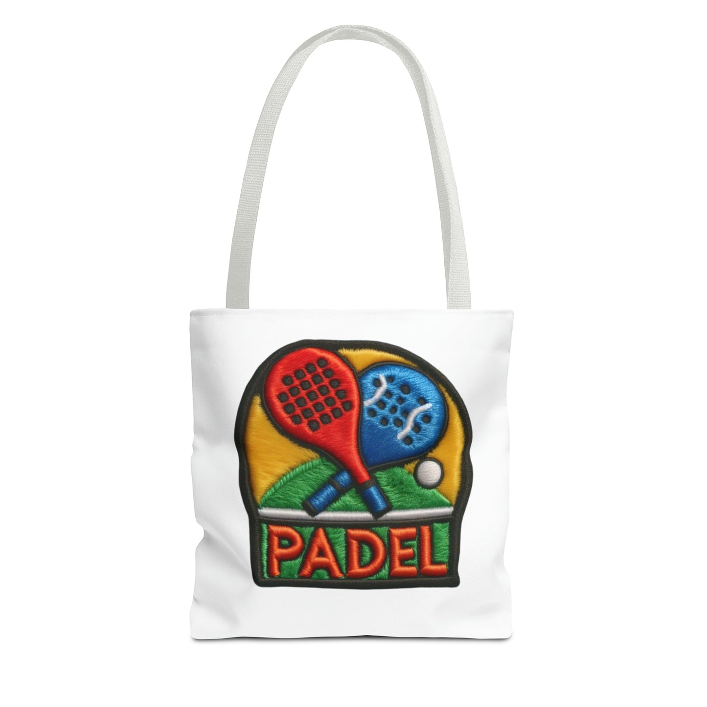 Padel Chenille Patch, Faux Graphic- Tote Bag (AOP)