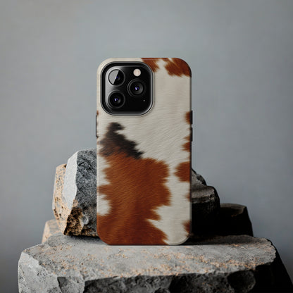 Hair Cowhide Leather Natural Design Durable Rugged Style - Tough Phone Cases