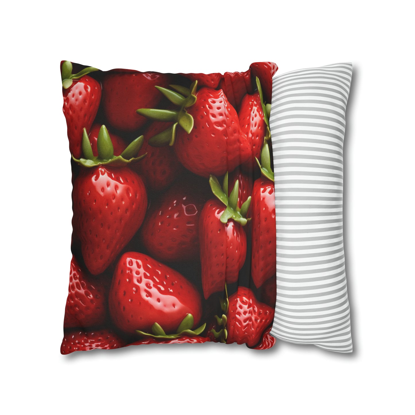 Strawberry Patch Picks: Home Decor and Gifts for the Ultimate Berry Fan - Spun Polyester Square Pillow Case