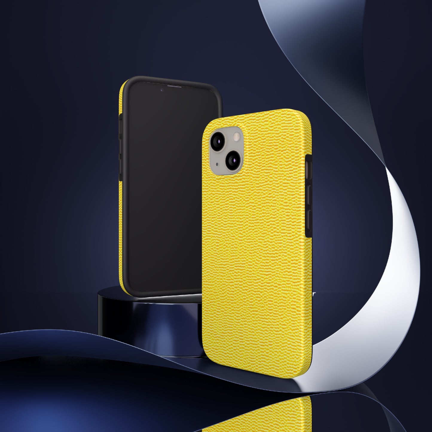 Sunshine Yellow Lemon: Denim-Inspired, Cheerful Fabric - Tough Phone Cases