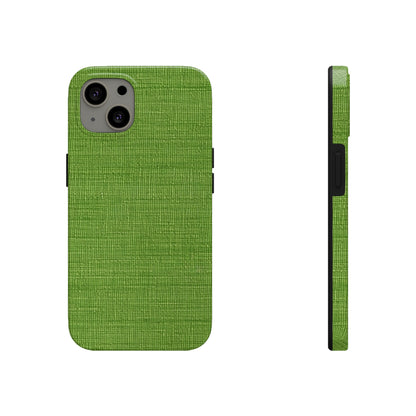 Olive Green Denim-Style: Seamless, Textured Fabric - Tough Phone Cases