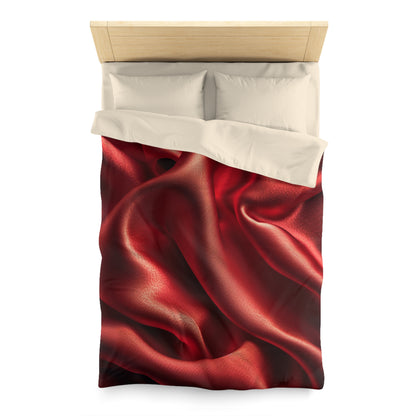 Red Silk, Microfiber Duvet Cover