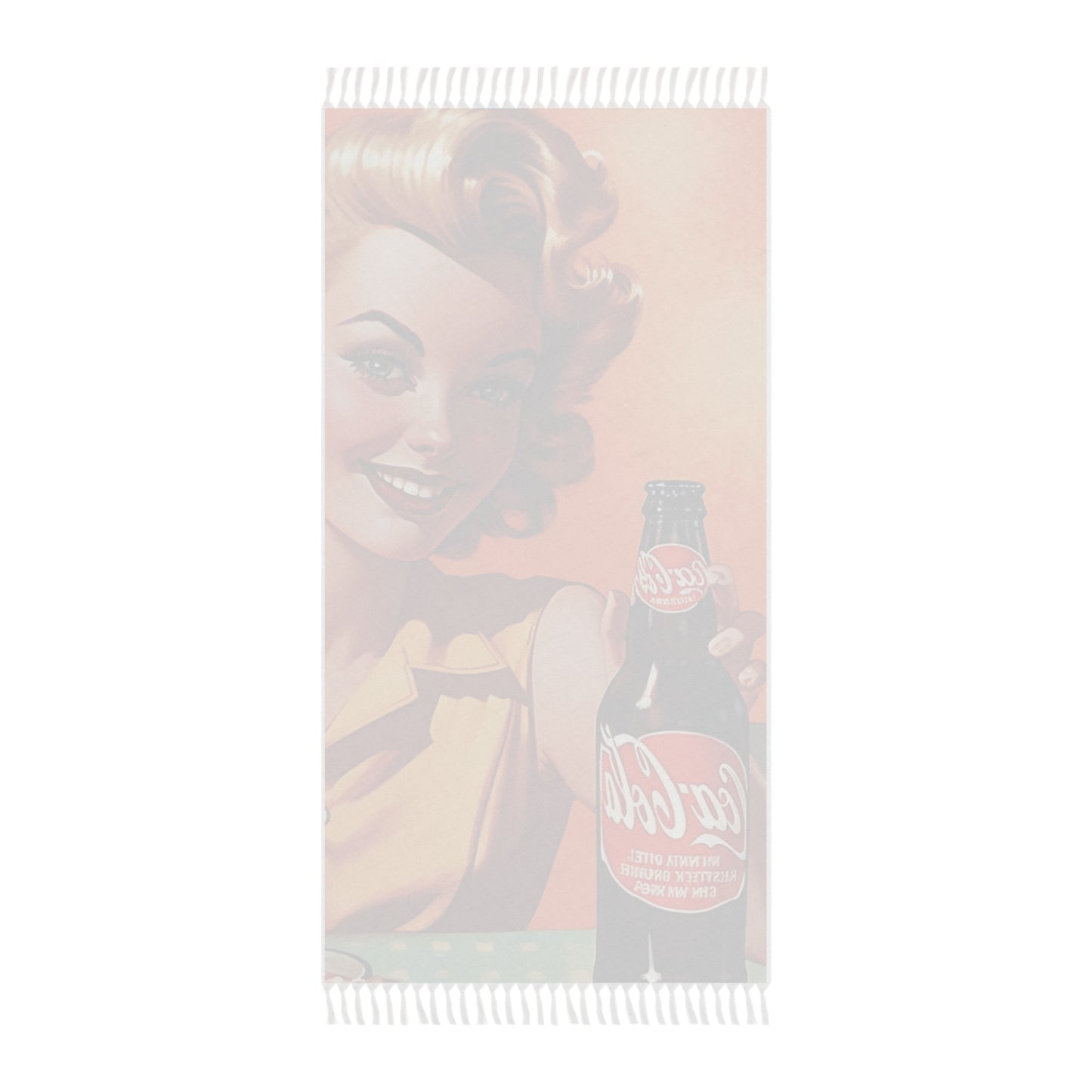 Retro Pop Art Cola Drink Style Vintage Soda Advertisement - Boho Beach Cloth