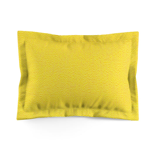 Sunshine Yellow Lemon: Denim-Inspired, Cheerful Fabric - Microfiber Pillow Sham