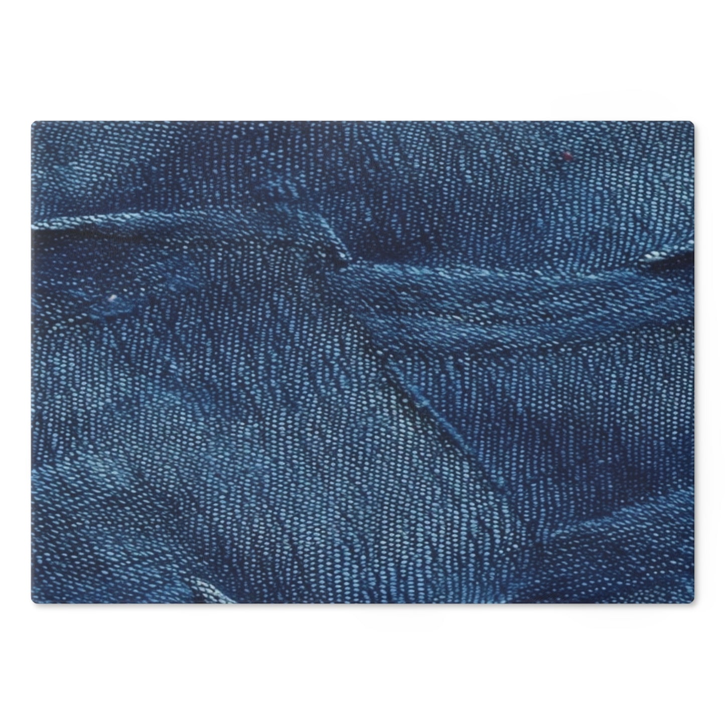 Dark Blue: Distressed Denim-Inspired Fabric Design - Cutting Board