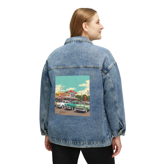 Classic Car, Graphic Gift, Women's Denim Jacket