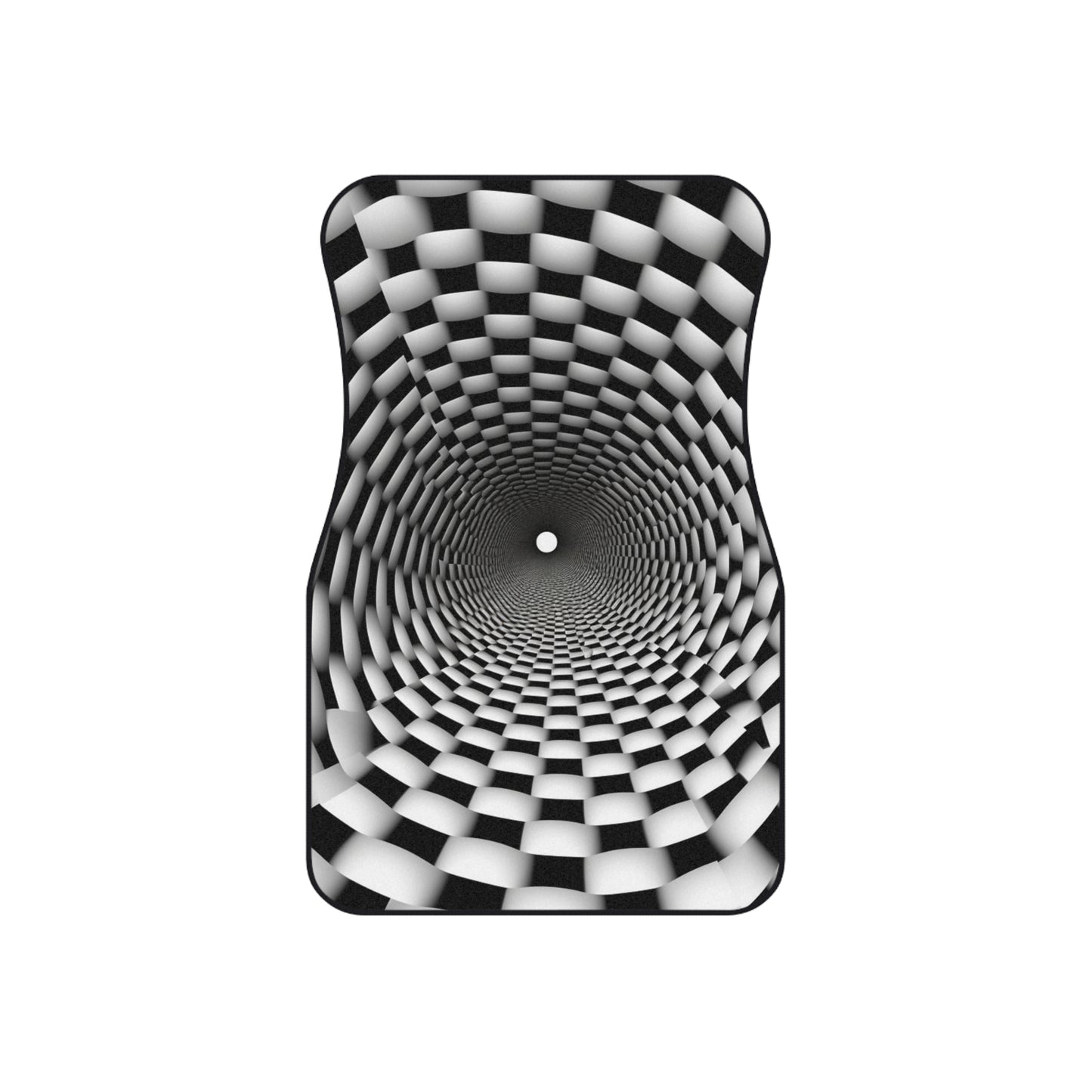 3D Optical Illusion Vortex - endless warp Hole Car Mats (Set of 4)