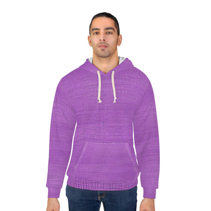 Hyper Iris Orchid Red: Denim-Inspired, Bold Style - Unisex Pullover Hoodie (AOP)