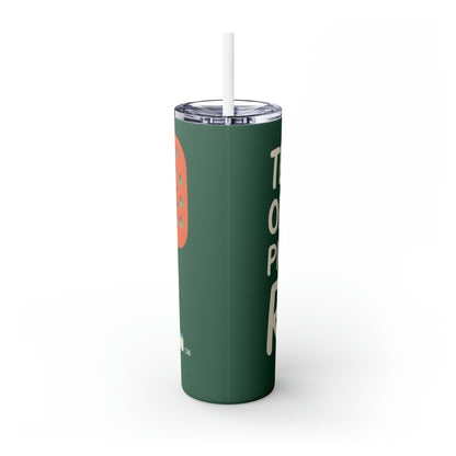 Pickleball Gift - Skinny Tumbler with Straw, 20oz