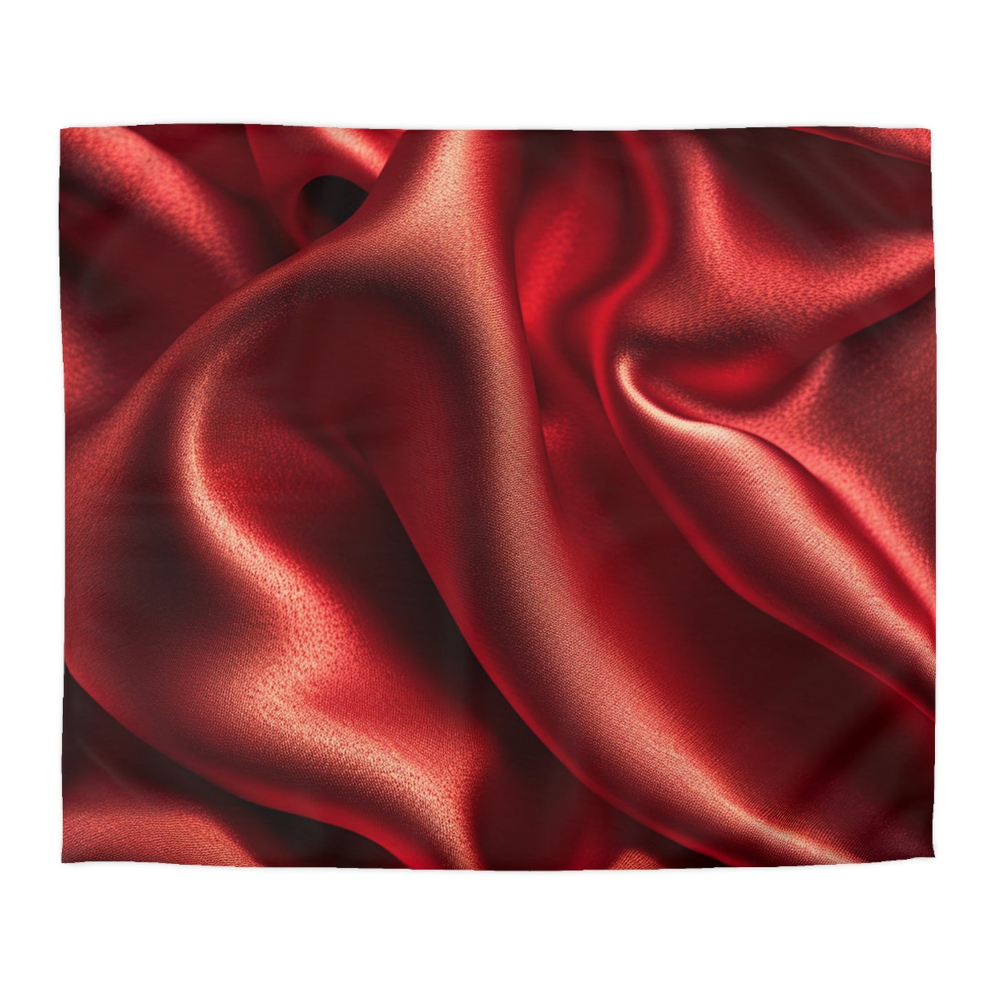 Red Silk, Microfiber Duvet Cover