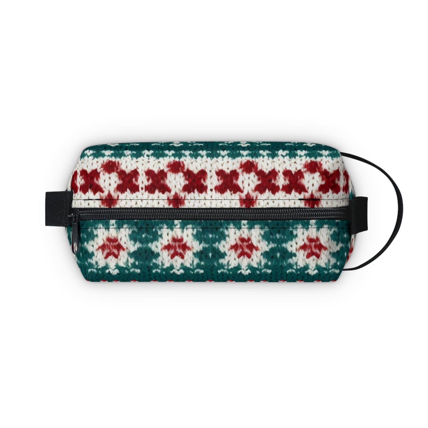 Christmas Knit Crochet Holiday, Festive Yuletide Pattern, Winter Season - Toiletry Bag