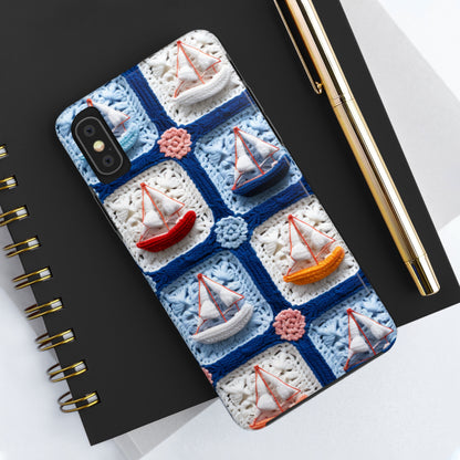 Crochet Boat Ship Sea Vessel Ocean Beach Travel Yacht Design - Tough Phone Cases