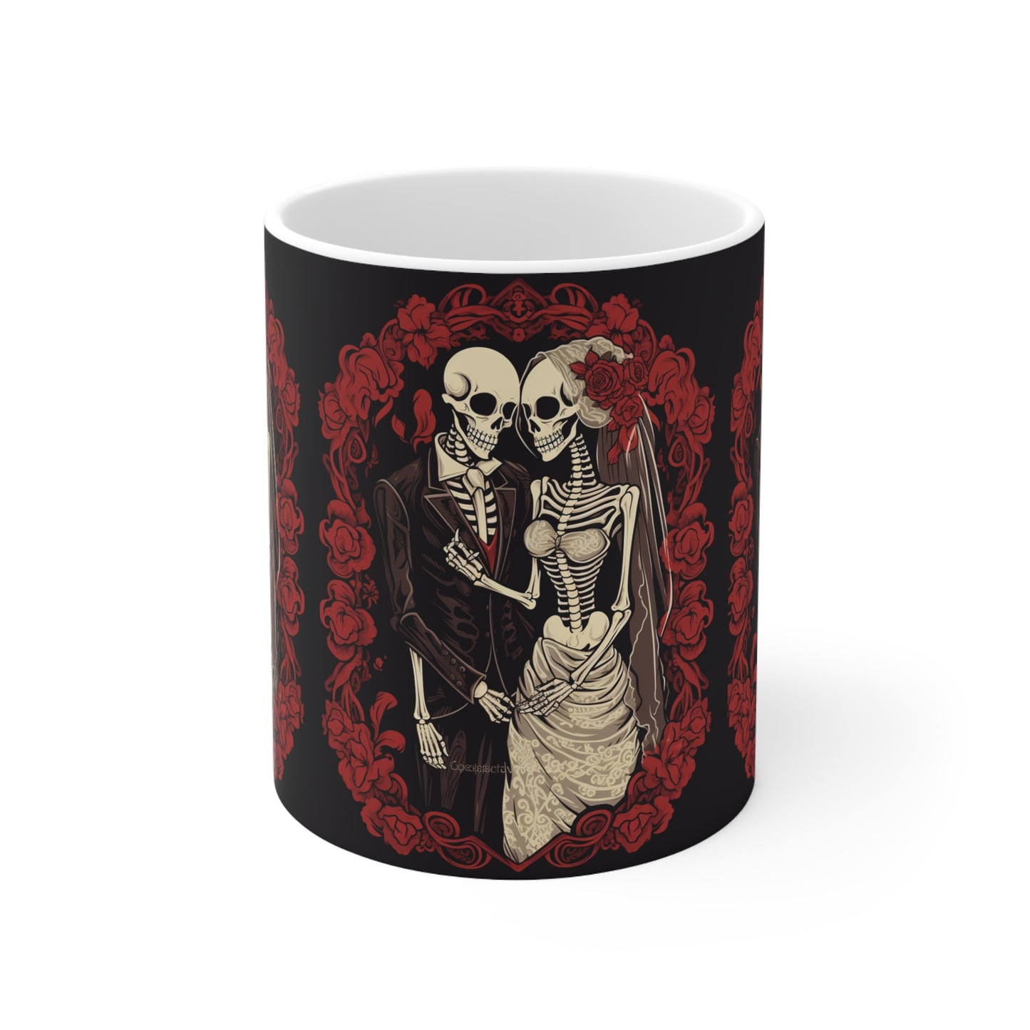 Halloween Wedding Bride & Groom Love - Holiday Festive - Ceramic Mug 11oz