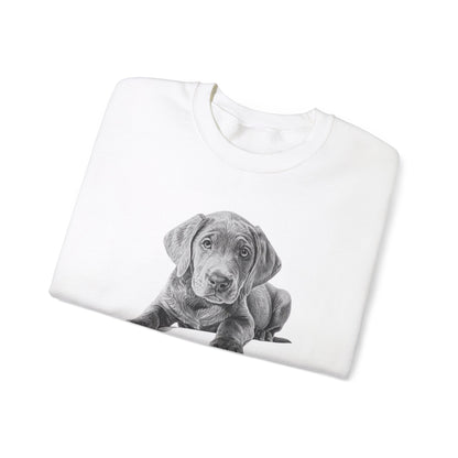 Charcoal Labrador Dog, Puppy Lover Gift, Unisex Heavy Blend™ Crewneck Sweatshirt