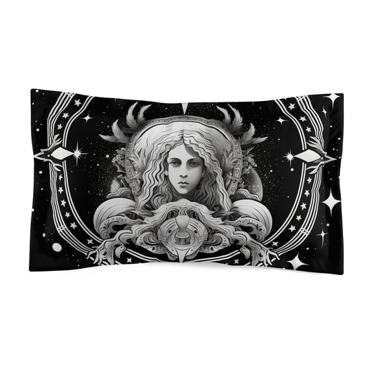 Virgo Zodiac Microfiber Pillow Sham, Lightweight, Various Sizes