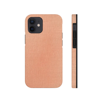 Soft Pink-Orange Peach: Denim-Inspired, Lush Fabric - Tough Phone Cases