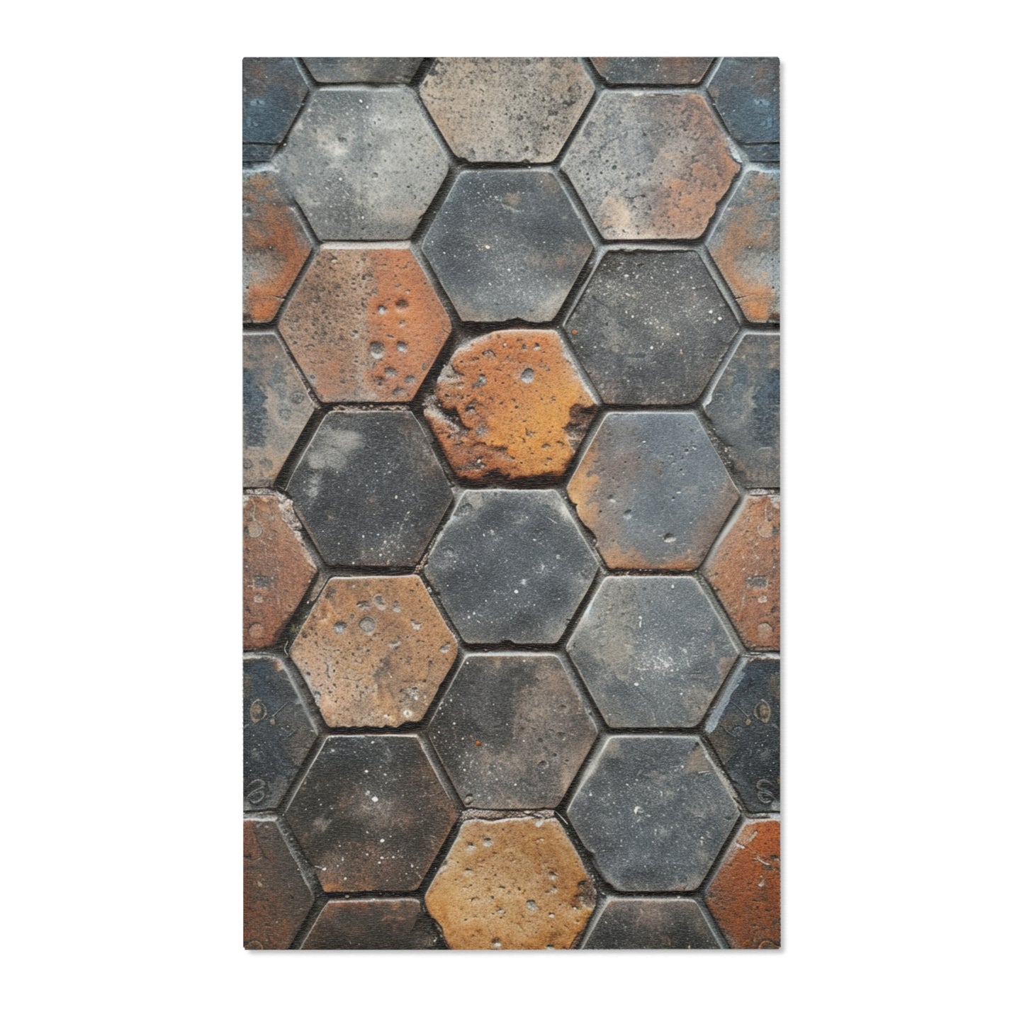 Hexagonal Floor Tiles, Faux Graphic Gift, Area Rugs