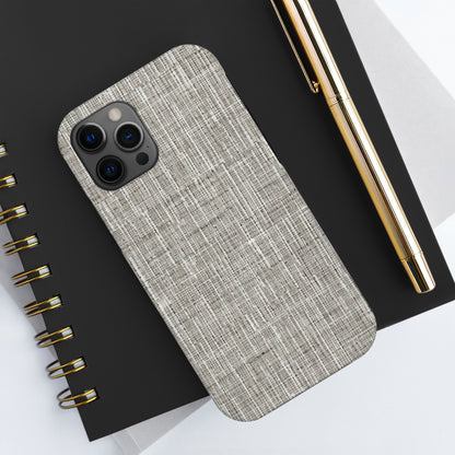 Silver Grey: Denim-Inspired, Contemporary Fabric Design - Tough Phone Cases