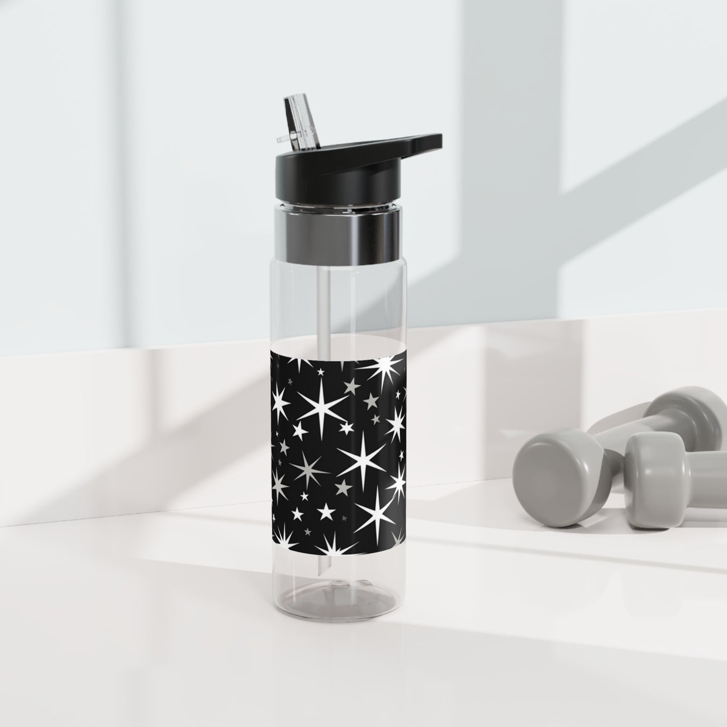 Mid Century Modern Atomic Starburst - Streamlined Minimal Stars - Kensington Tritan™ Sport Bottle, 20oz