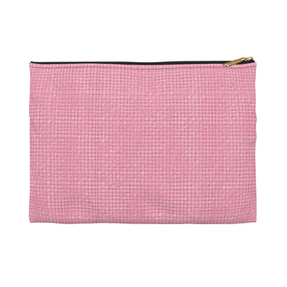 Pastel Rose Pink: Denim-Inspired, Refreshing Fabric Design - Accessory Pouch