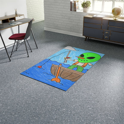 Sea Fish Hunter Veggie Visi Vegetable Visitor Alien Dobby Rug