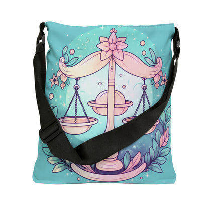 Libra Astrology - Soft Lighting & Pastel Zodiac Sign Symbol - Adjustable Tote Bag (AOP)