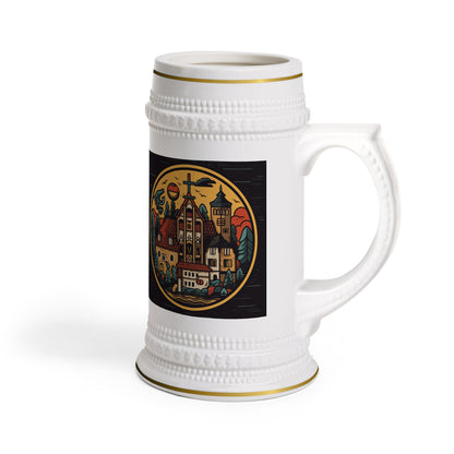 Historic German Style Crest Beer Stein Mug - Deutschland Inspired Mug - Beer Stein