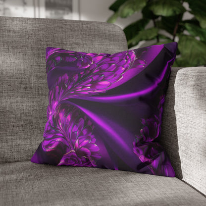 Purple Silk, Spun Polyester Square Pillowcase