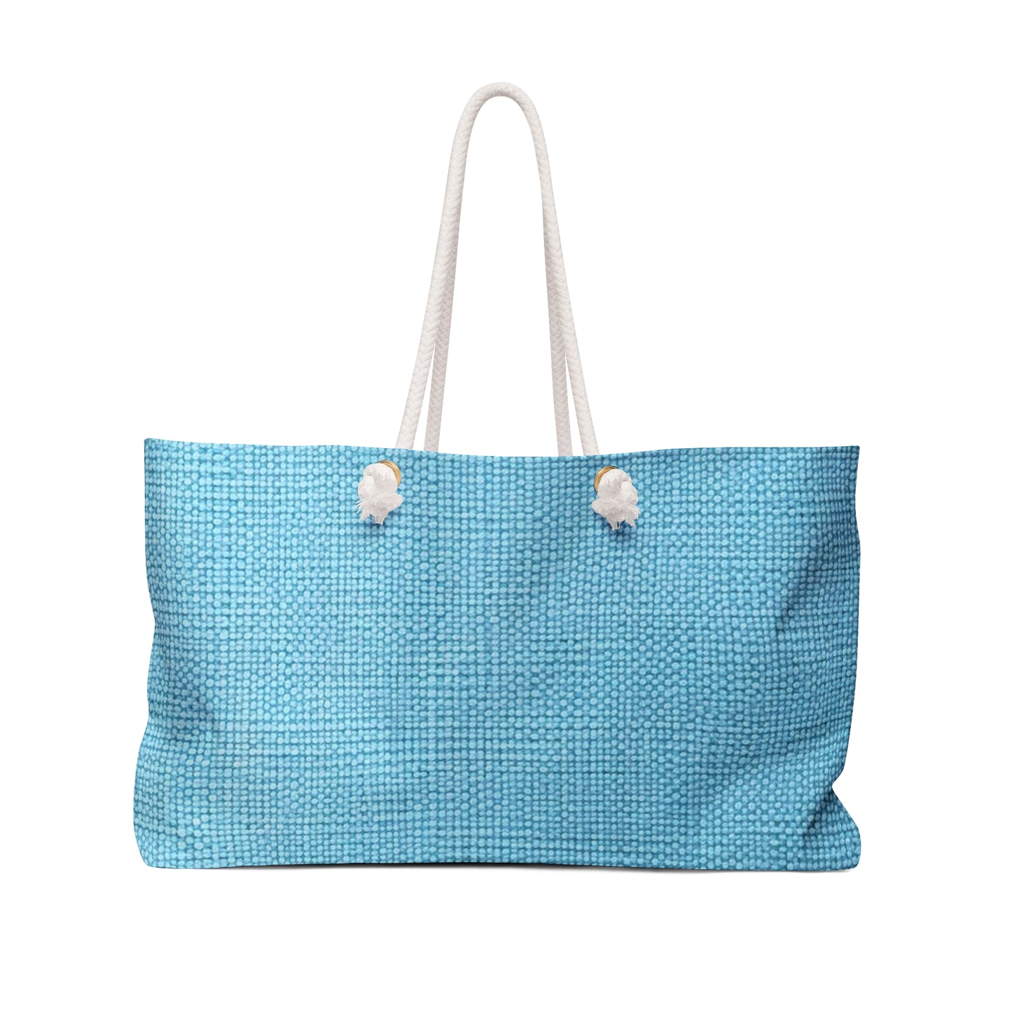 Bright Aqua Teal: Denim-Inspired Refreshing Blue Summer Fabric - Weekender Bag