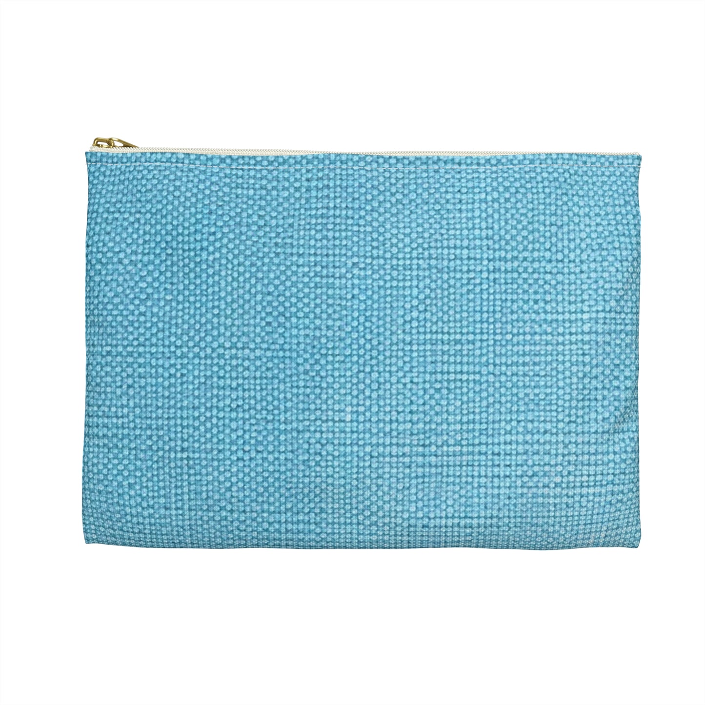 Bright Aqua Teal: Denim-Inspired Refreshing Blue Summer Fabric - Accessory Pouch