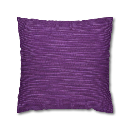 Violet/Plum/Purple: Denim-Inspired Luxurious Fabric - Spun Polyester Square Pillow Case