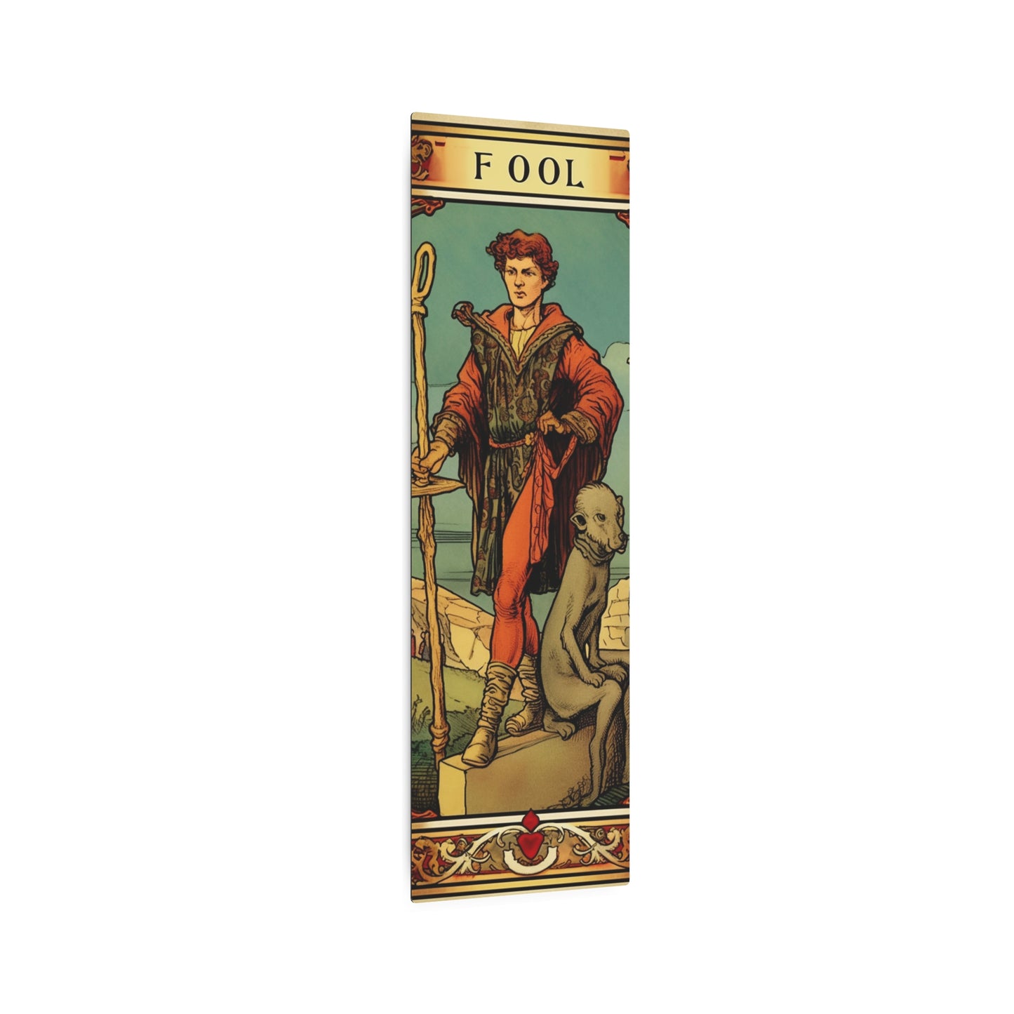 Mystical Tarot - Artistic Depiction of The Fool Card - Metal Art Sign