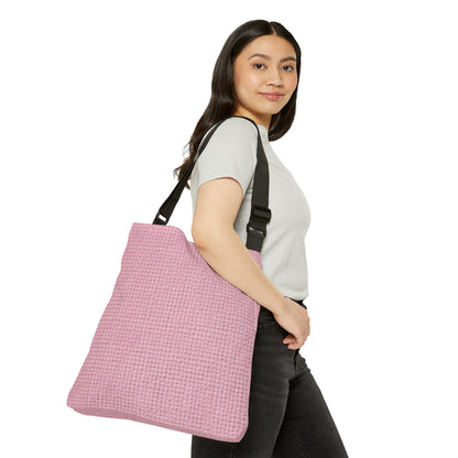 Blushing Garment Dye Pink: Denim-Inspired, Soft-Toned Fabric - Adjustable Tote Bag (AOP)