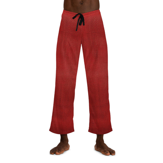 Juicy Red Berry Blast: Denim Fabric Inspired Design - Men's Pajama Pants (AOP)