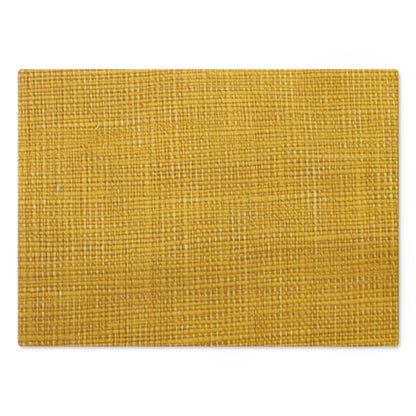 Radiant Sunny Yellow: Denim-Inspired Summer Fabric - Cutting Board