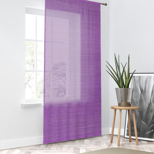 Hyper Iris Orchid Red: Denim-Inspired, Bold Style - Window Curtain