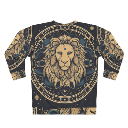 Signo del zodiaco Leo - Constelación cósmica del arte de la astrología del círculo místico - Sudadera unisex (AOP)