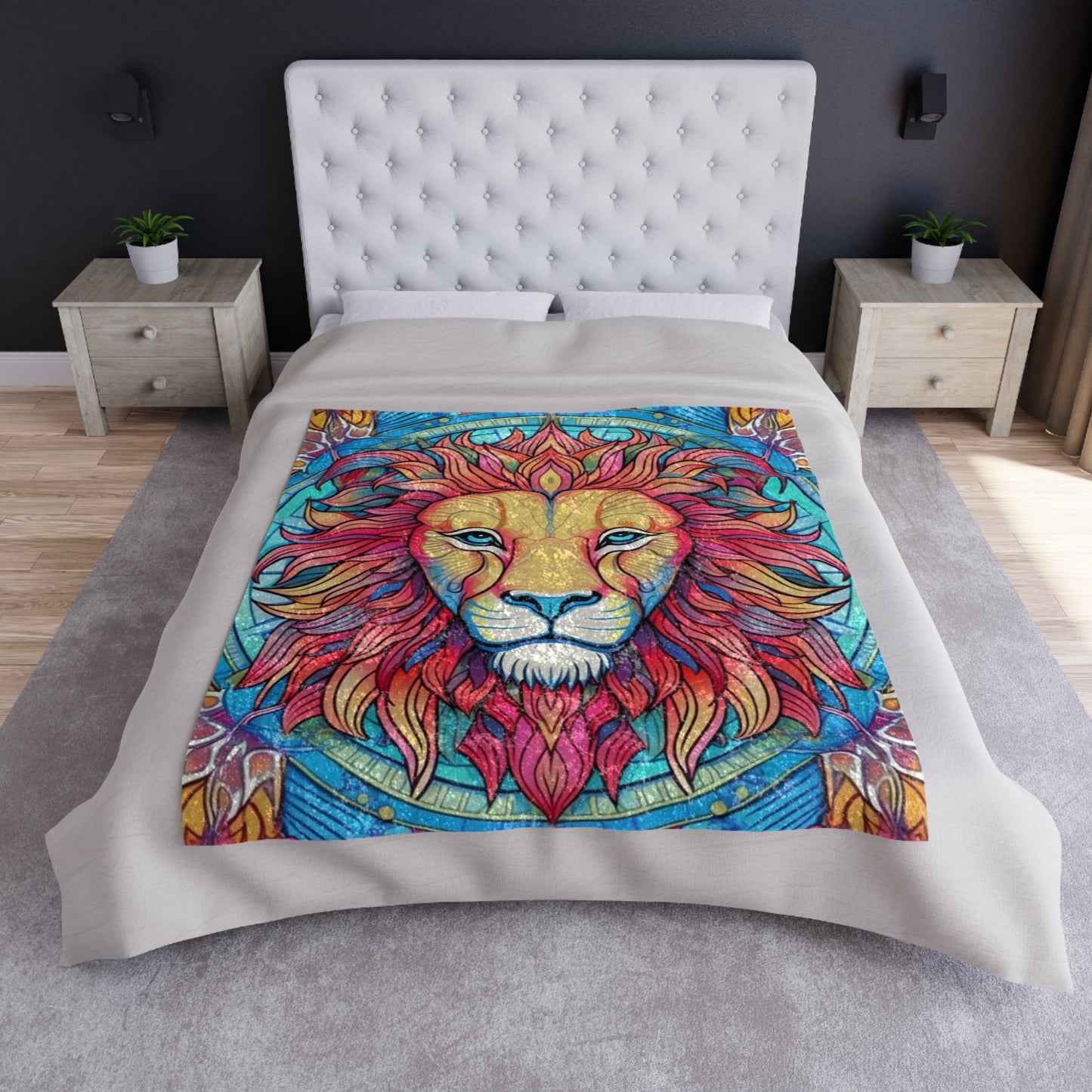 Astrological Leo - Cosmic Zodiac Constellation, Lion Symbol Art - Crushed Velvet Blanket